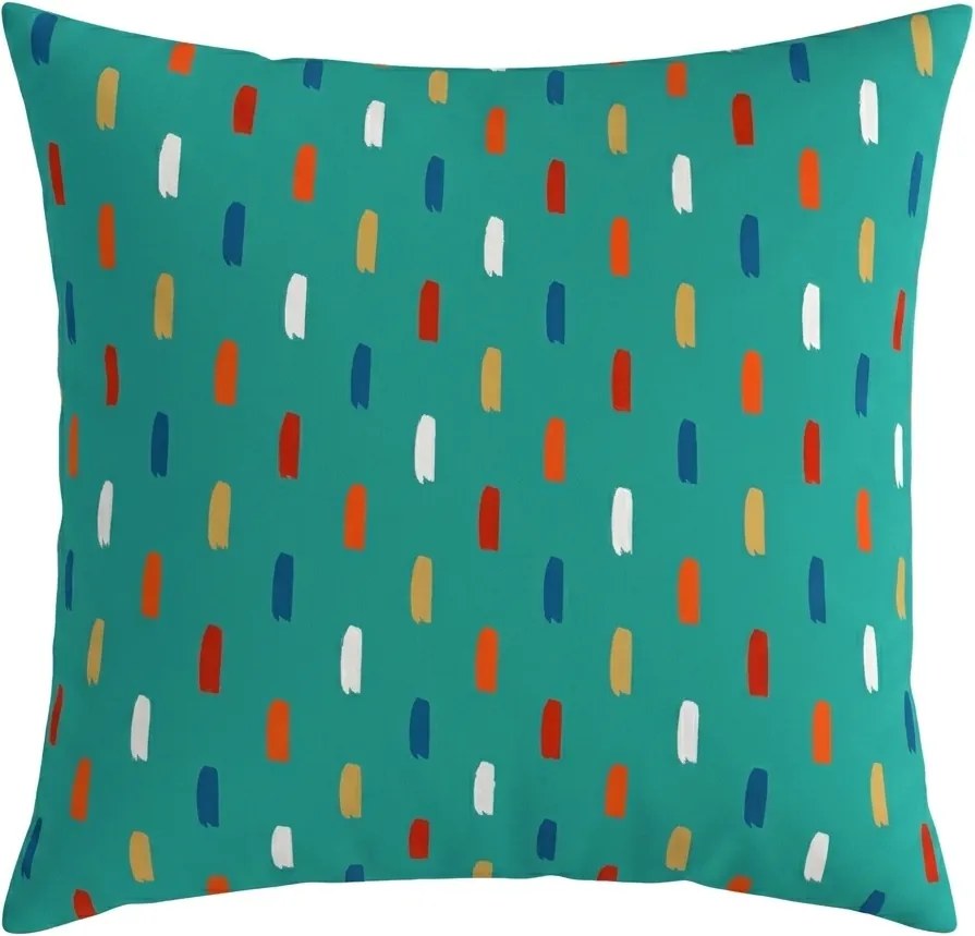 Husa pentru perna din microfibra LUNIRA 45x45 cm, turcoaz