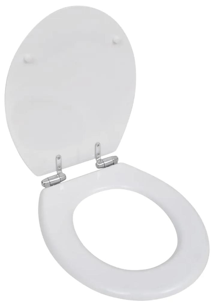 Capac wc cu închidere silențioasă alb mdf design simplu