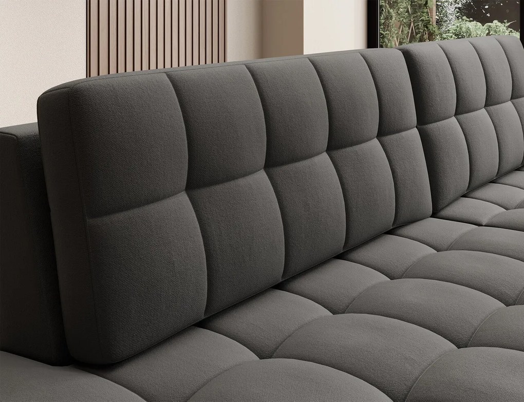 Coltar extensibil dreapta 3 locuri ELTAP, RT-06SO, Blezalt, 240x150x82 cm, lemn/poliester, gri inchis