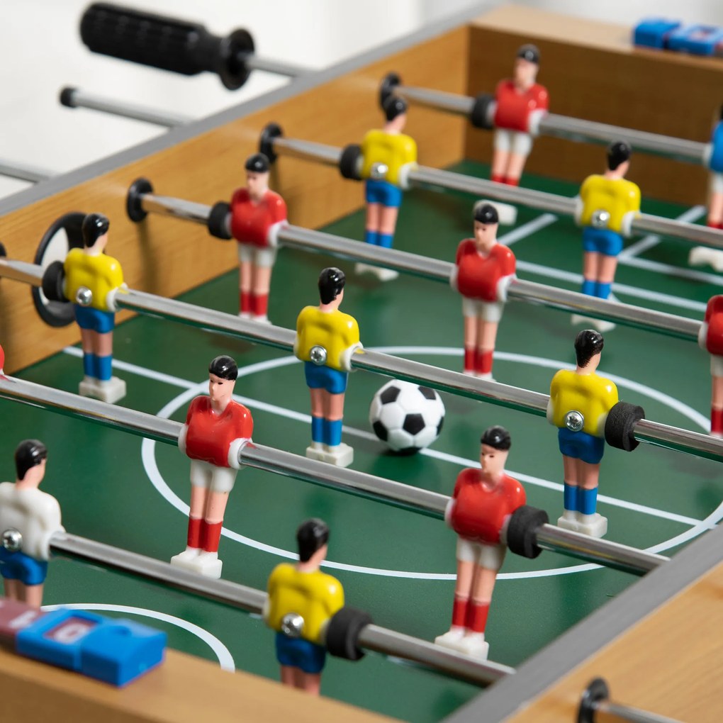HOMCOM Masă de fotbal pentru copii de peste 6 ani 2 mingi 18 jucători 69 x 37 x 24 cm | Aosom Romania