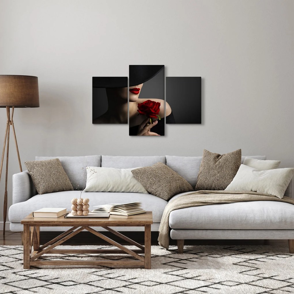 Tablou - Femeia cu flori (90x60 cm)
