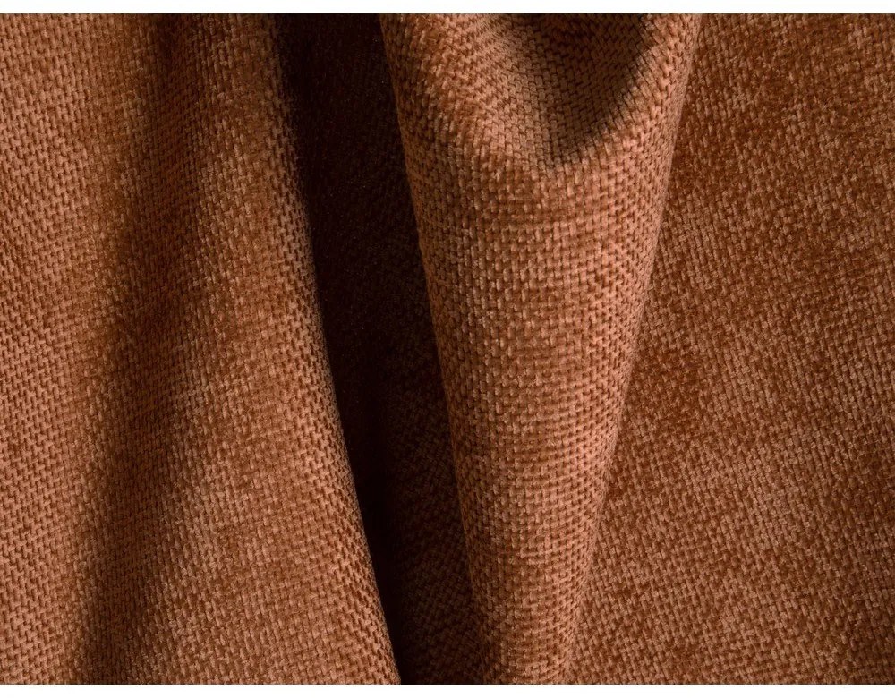 Colțar teracotă cu tapițerie din chenille (cu colț pe partea stângă/în formă de "U") Treno – Cosmopolitan Design