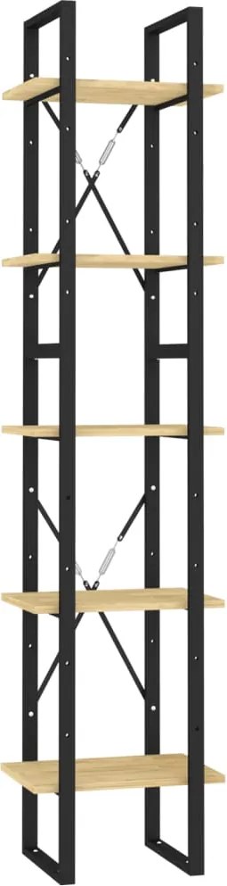 vidaXL Bibliotecă cu 5 rafturi, 40x30x175 cm, lemn masiv de pin