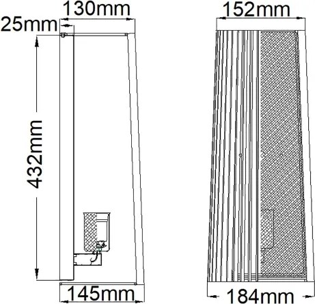 Quintiesse QN-LINARA1-BK - Aplică de perete LINARA 1xE27/60W/230V negru/auriu