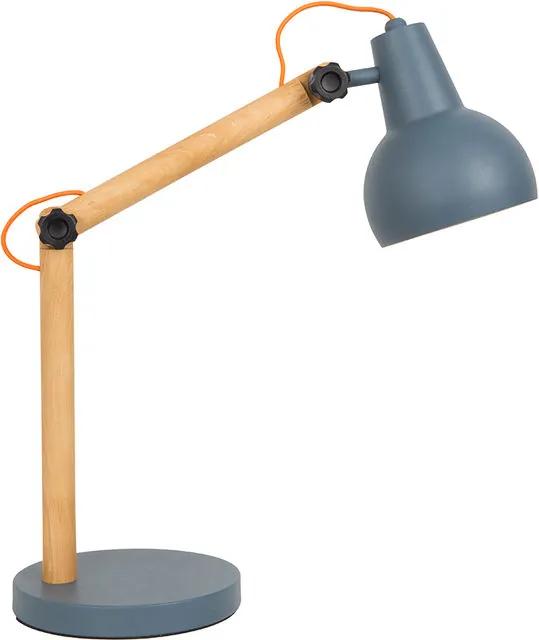 Lampa birou din lemn si metal gri Study Dark Grey Zuiver