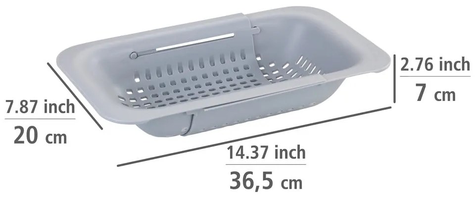 Scurgător telescopic pentru chiuvetă din plastic Sieve – Wenko
