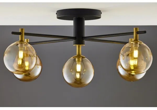 Lustră aplicată Jupiter 2032 FIGARO 5xG9/10W/230V negru/auriu/bej