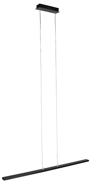 Lampă modernă suspendată neagră 90 cm cu LED inclus - Banda