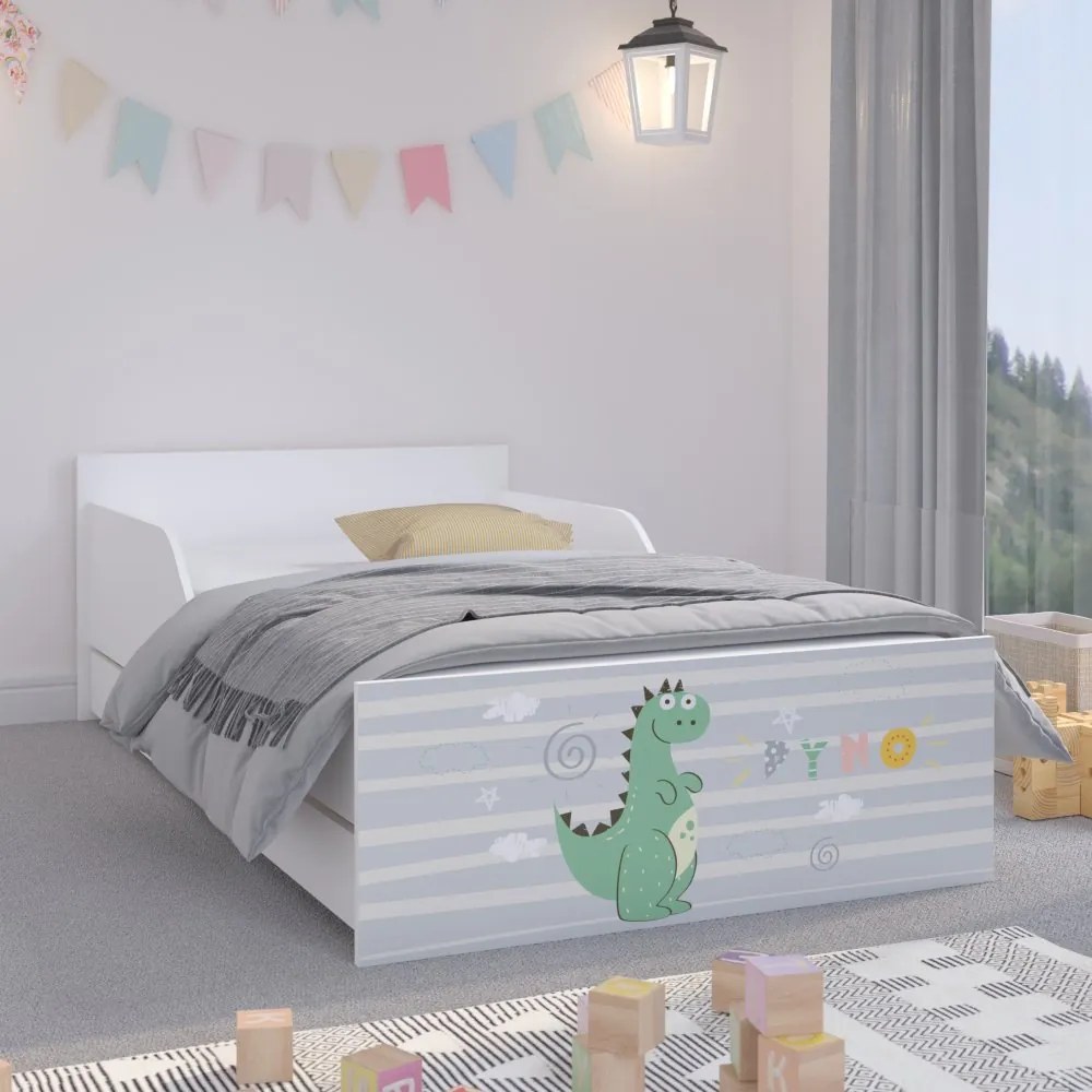 Pat frumos pentru copii cu un dragon adorabil 160 x 80 cm