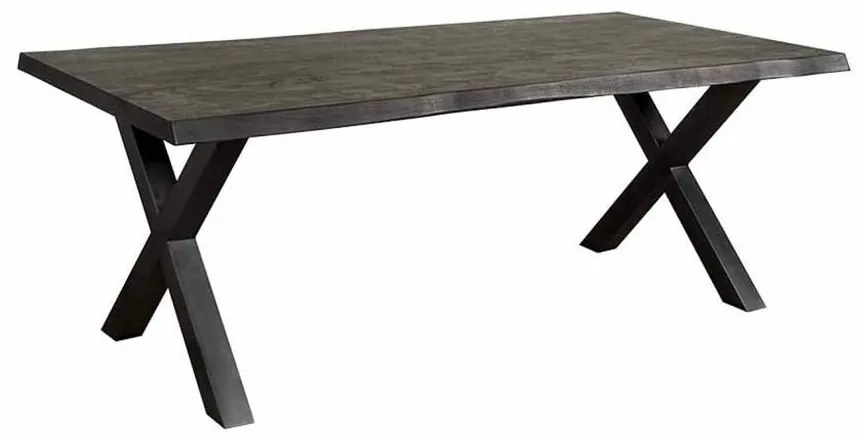 Masa de dining dreptunghiulara Xara din lemn de acacia neagra 200 cm