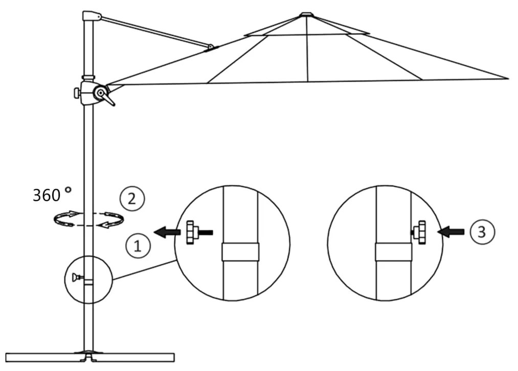 Umbrela suspendata cu stalp din otel, antracit, 250x250 cm Antracit, 250 x 250 cm