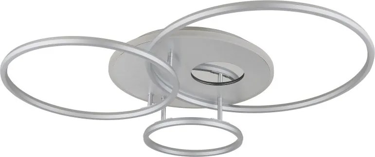 Lustra LED aplicata design circular INVERTINA argintie