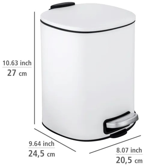 WENKO 24779100 - Coș ALASSIO 20,5 x 27 cm, alb/negru