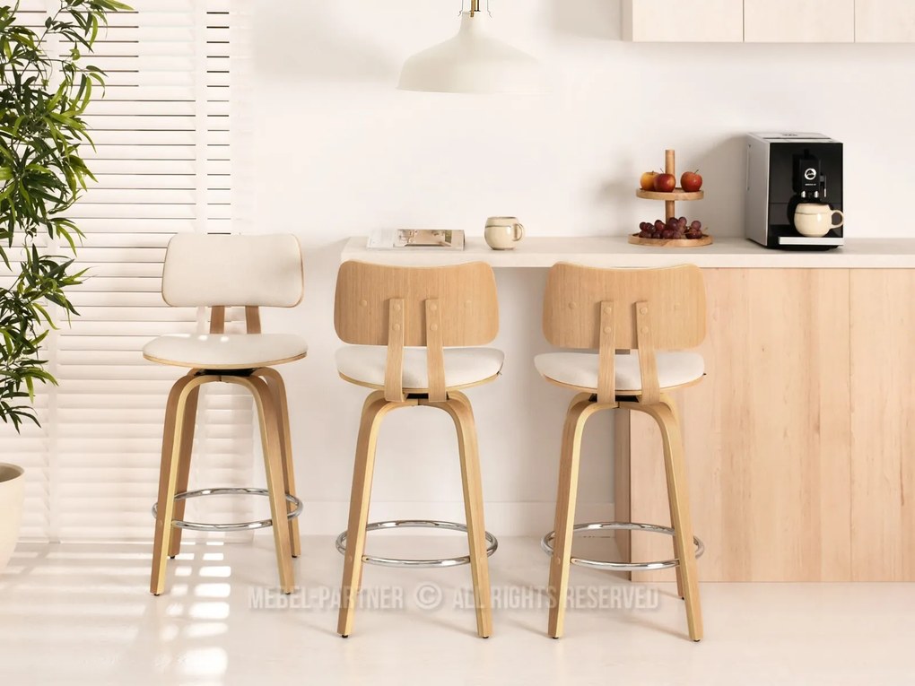Scaun Heindrich (crem + stejar). Promo -17%. 1110626