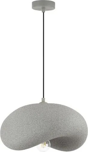 Lustra suspendata cu textura granulata Bambel gri piatra