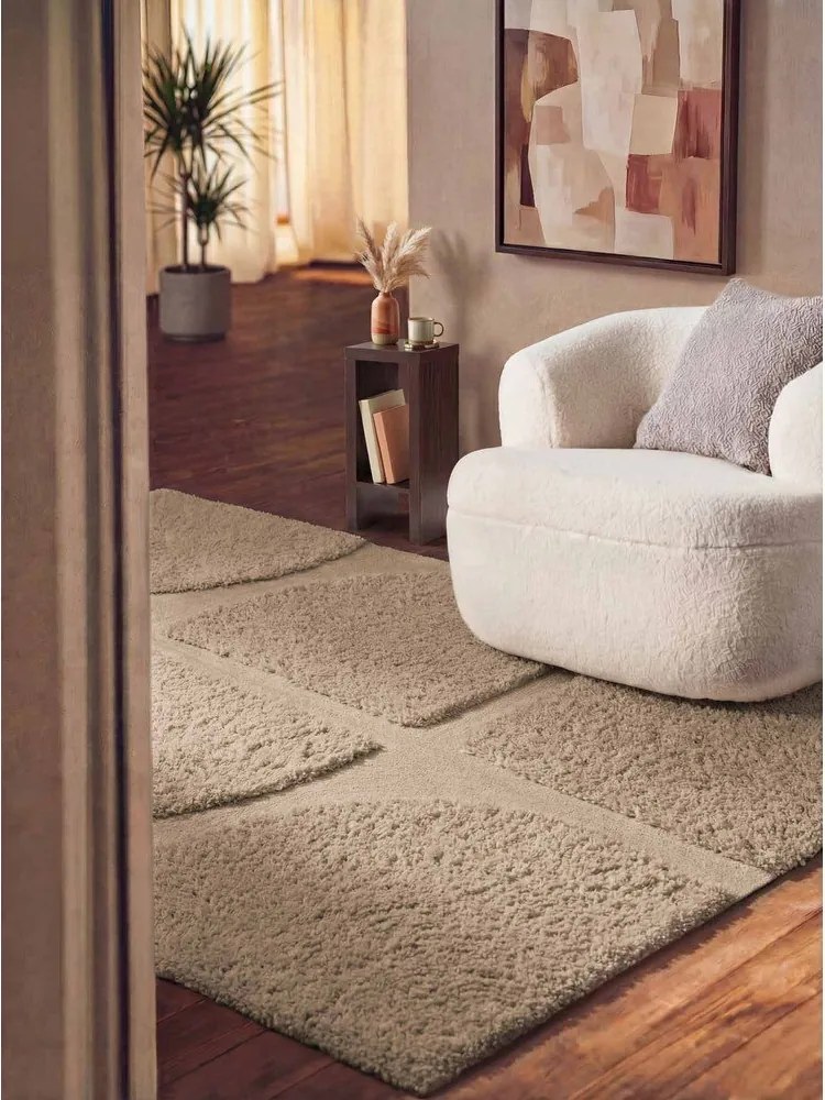 Covor bej țesut manual 120x180 cm Lambeth Jasper – Ted Baker