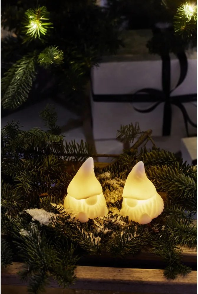 Decorațiuni luminoase albe 2 buc. cu baterii Coco – Sirius