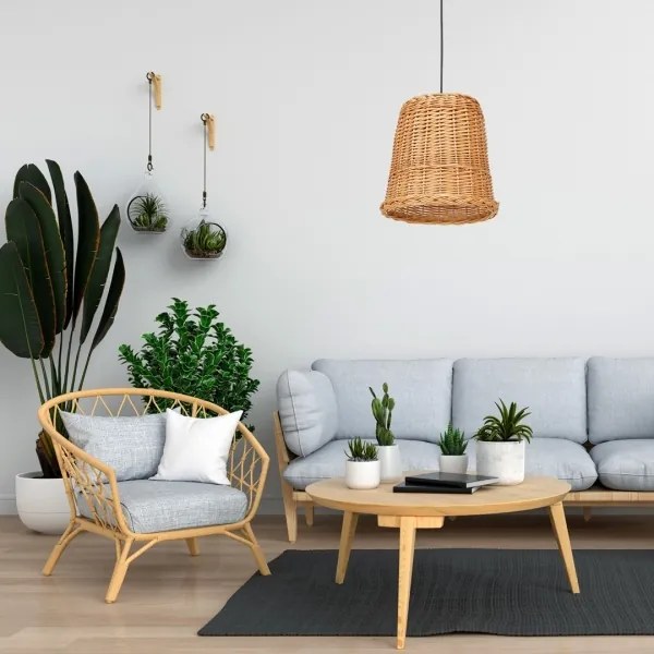 Lustră pe cablu VIMINI 1xE27/40W/230V ratan