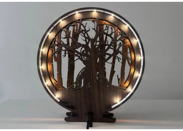 Li-Go 23613/DUB2 - Decorațiune de masă LED reglabilă, LED/12W/230V, 20x22 cm, stejar