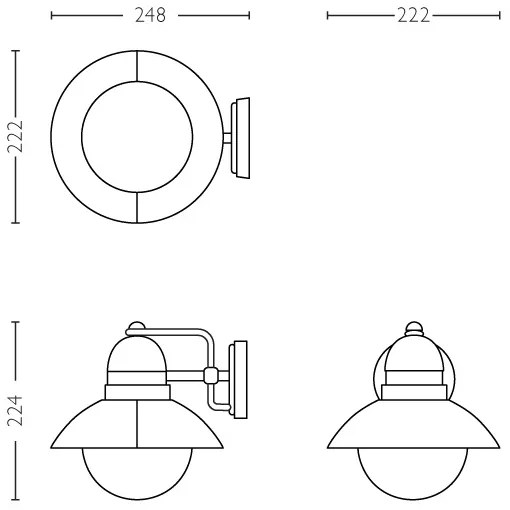 Philips 17237/30/PN - Corp de iluminat exterior MYGARDEN HOVERFLY 1xE27/60W/230V