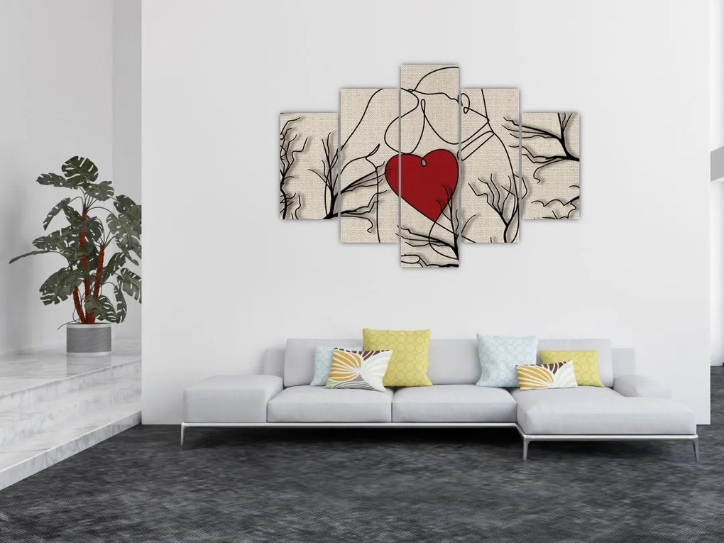 Tablou - Pereche îndrăgostită (150x105 cm)