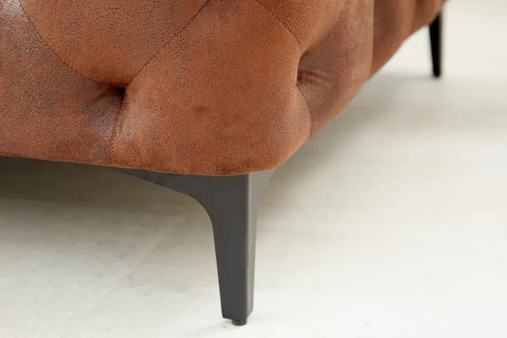 Canapea design Chesterfield, Microfibra, Maro Antic, MODERN BAROCK