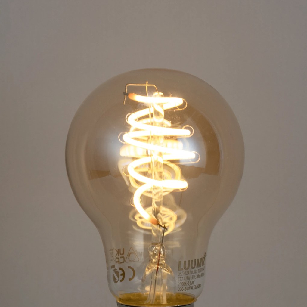 Set 5 becuri Bec LED inteligent E27 reglabil A60 chihlimbar 4.9W 320lm 2500K