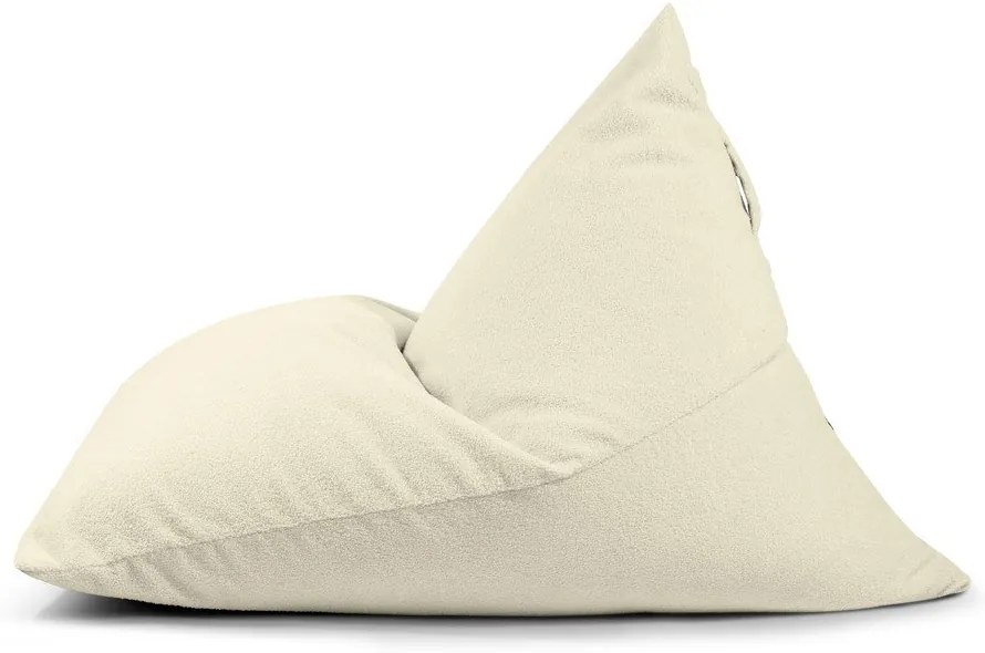 Fotoliu bean bag crem cu tapițerie din țesătură bouclé Razz – SLOWDOWN