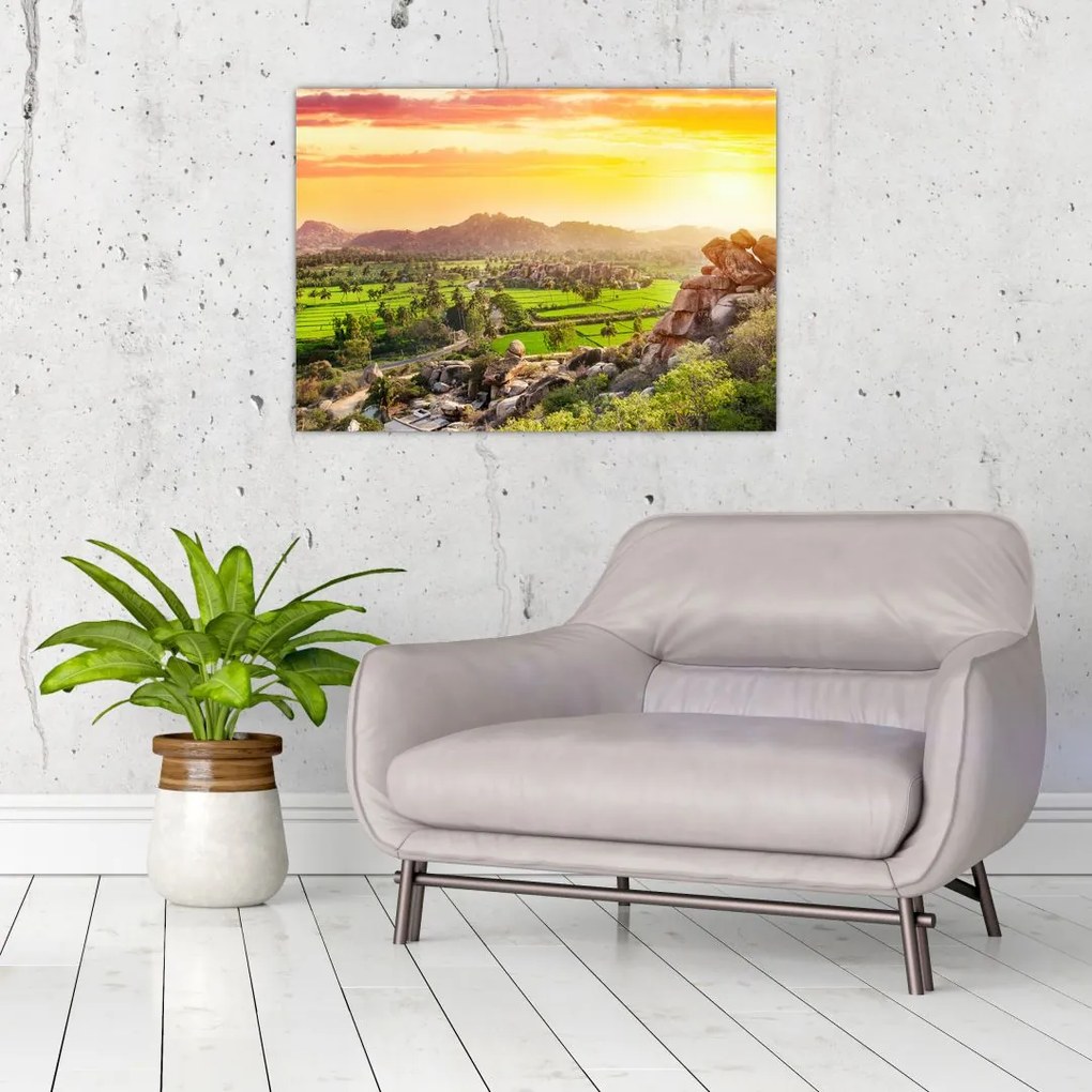 Tablou cu valea Hampi în India (70x50 cm)