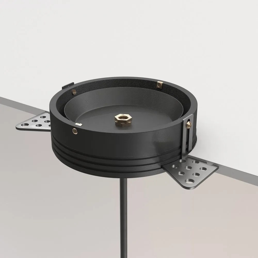 Pendul LED incastrabil design tehnic Luna negru, 4000K