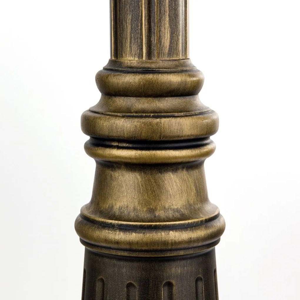 Stalp iluminat exterior stil clasic IP43 H249 Puchberg AL 11K/82508 schwarz-gold/rauch OR