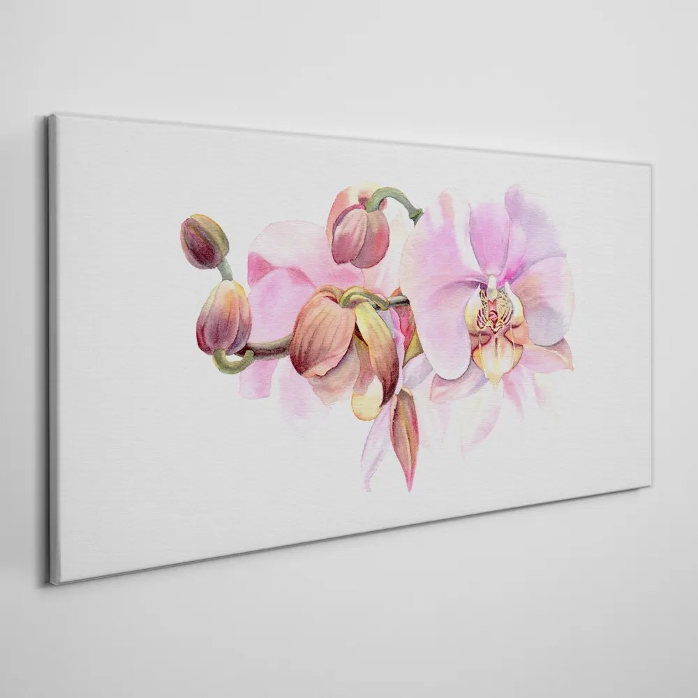 Tablou canvas Acuarela flori de orhidee