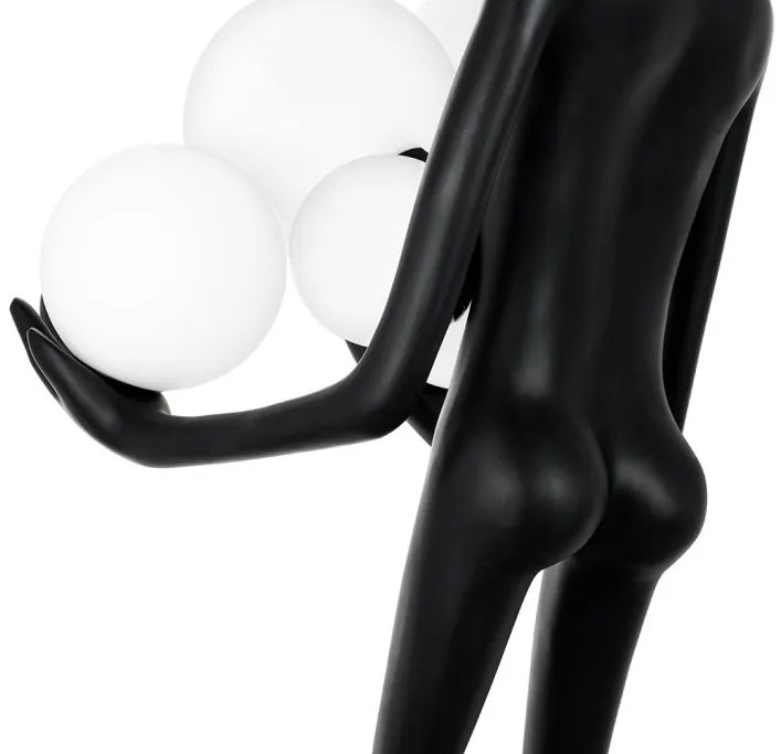 Lampa de podea decorativa cu design original Woman negru