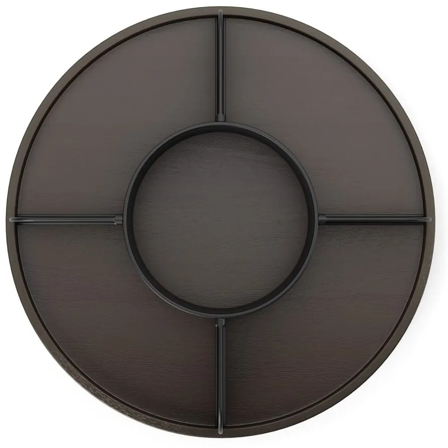 Organizator de baie negru pentru cosmetice/rotativ din lemn Bellwood – Umbra