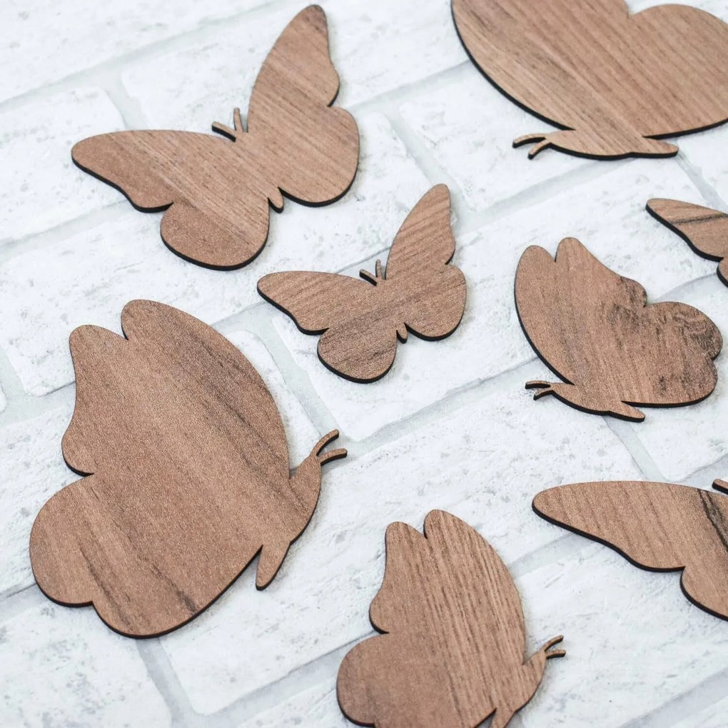 DUBLEZ | Fluturi decorativi 3D pentru perete 6 buc