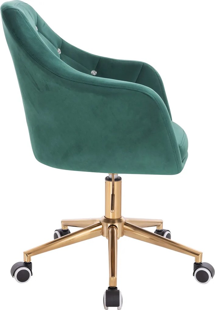 HR830CK Scaun Verde Catifea cu Bază Aurie