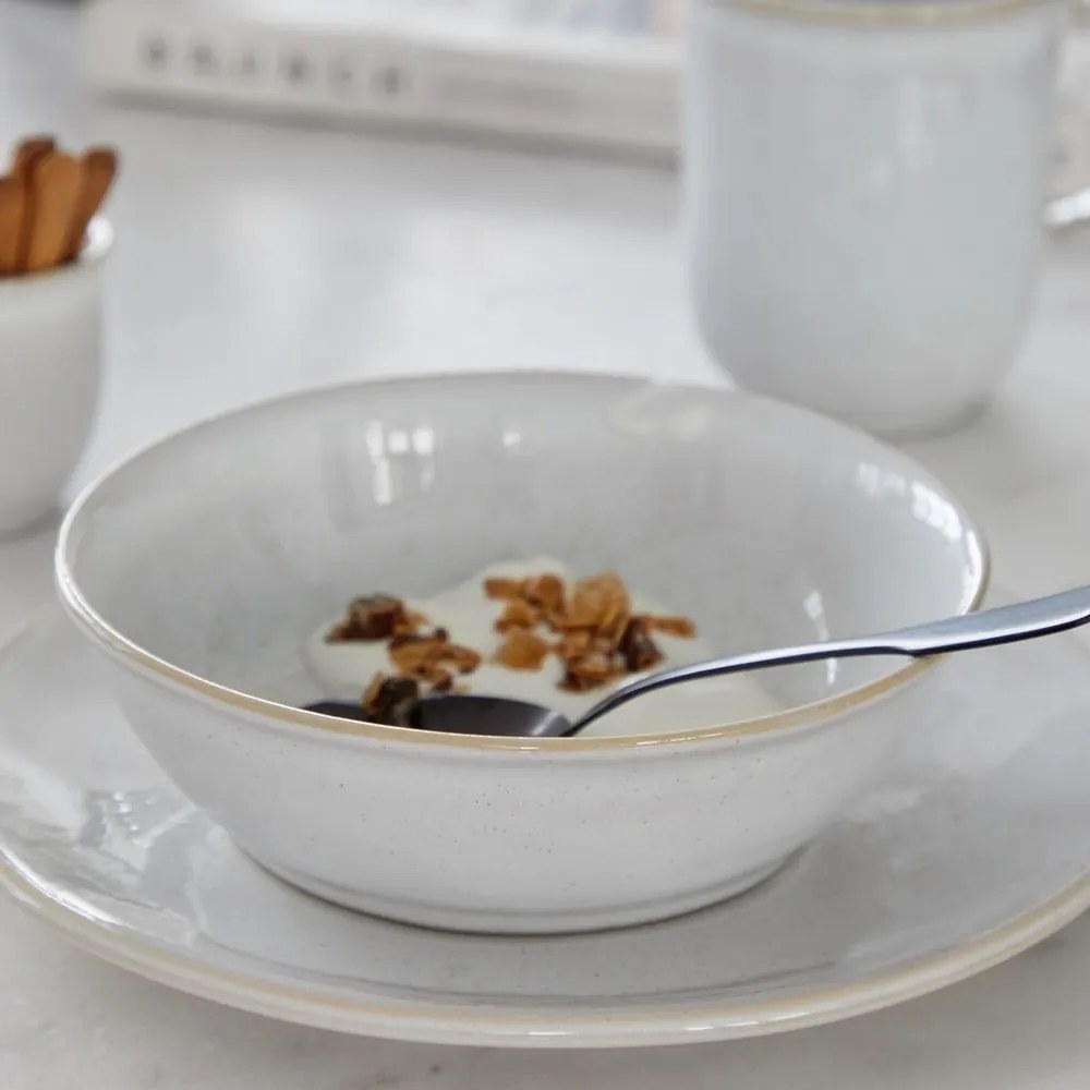 Bol din gresie ceramică Costa Nova Roda, 480 ml, alb