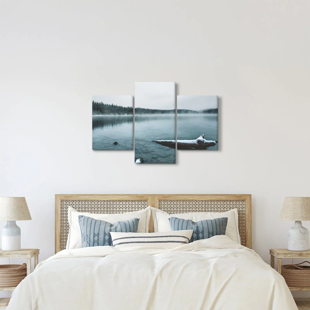 Tablou - lacul nordic înghețat (90x60 cm)