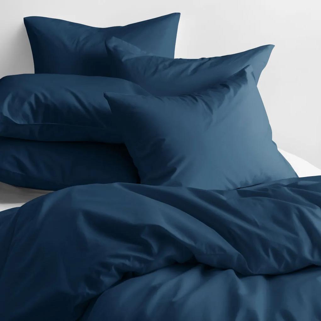 Goldea lenjerie de pat din 100% bumbac - albastru marin 140 x 200 și 50 x 70 cm