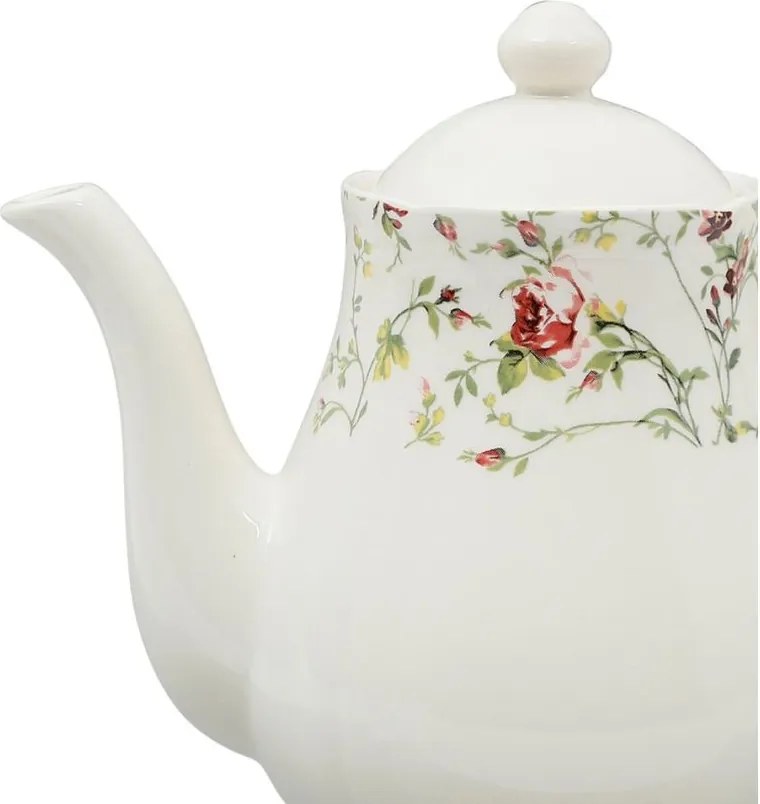 Ceainic din ceramica, cu model, Fleurs Champs