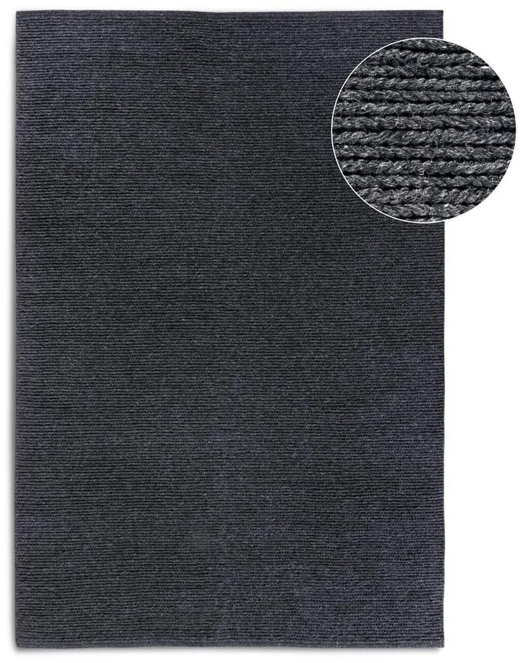 Covor gri închis țesut manual din lână 120x170 cm Francois – Villeroy&Boch