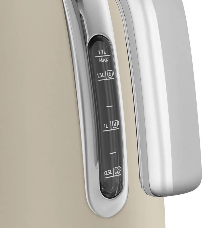 Cana electrica SMEG KLF03MLMEU, 2400 W, 1,7 l, Baza rotativa la 360°, Finisaj mat, Bej