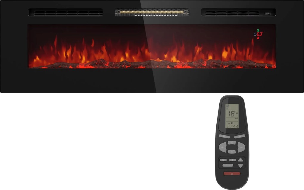 Klarstein Galeras 152, șemineu electric de perete, 1800 W, LED