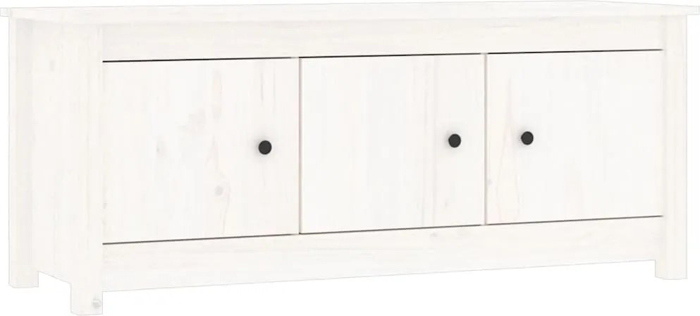 vidaXL Dulap pentru pantofi, alb, 110x38x45,5 cm, lemn masiv pin