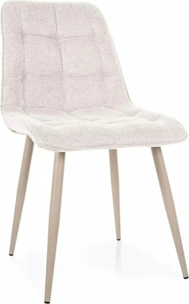 Scaun CHIC, bej deschis - Brego 22, stofa clasica/metal, 50x58x88 cm