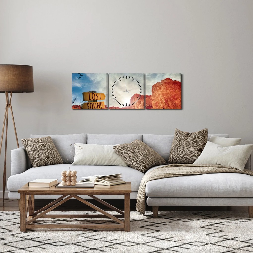 Tablou unui indicator cu inscripție (cu ceas) (90x30 cm)