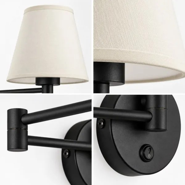 BRILAGI - Lampă de perete NUBILA 1xE27/15W/230V crem/negru