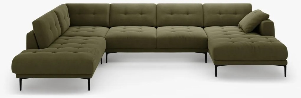 Coltar panoramic Bemy 7 locuri catifea Salvador L373 cm