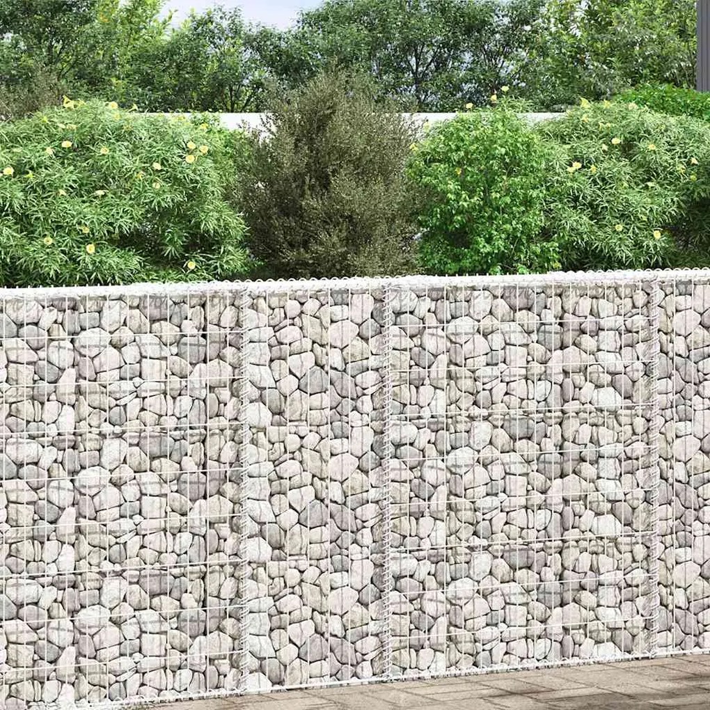 vidaXL Strat înălțat gabion trapez, 80x20x100 cm, oțel galvanizat