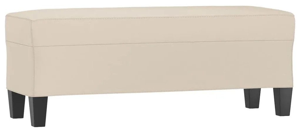 349469 vidaXL Bancă, crem, 100x35x41 cm, țesătură microfibră